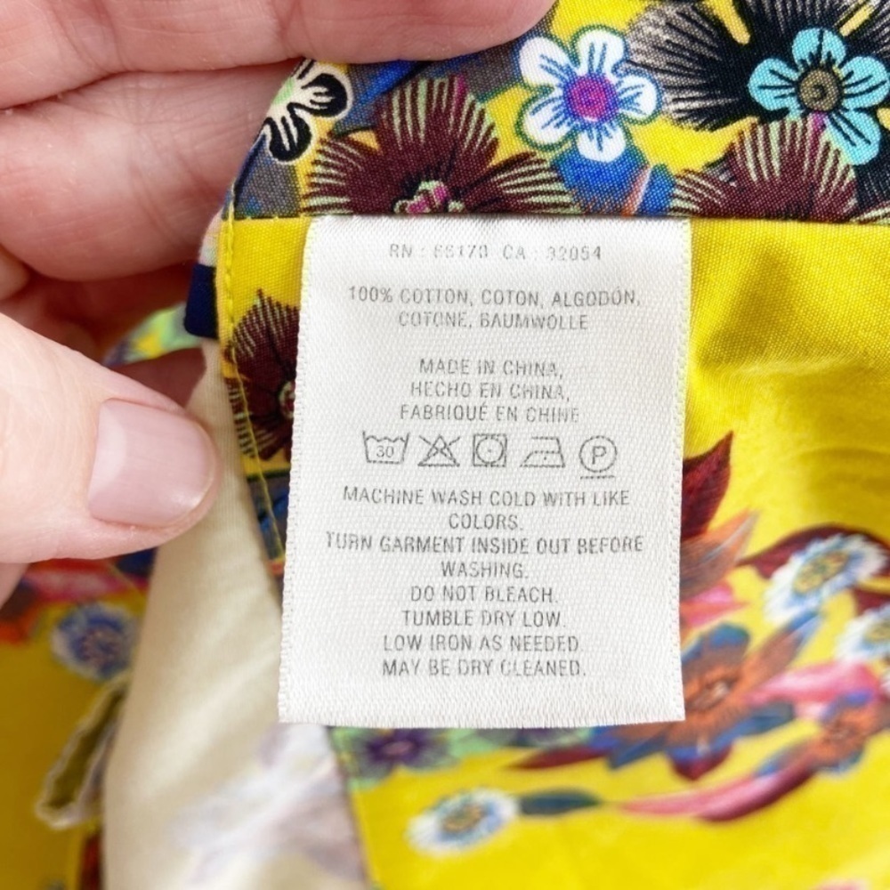 Anthropologie Maeve Yellow Floral Sleeveless Sunniva A-Line Dress - Picture 12 of 13